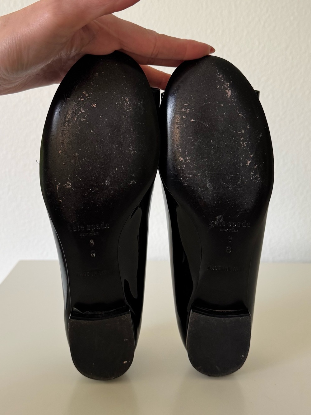 Kate Spade Black Patent Bow Flats 9 - Picture 5 of 9